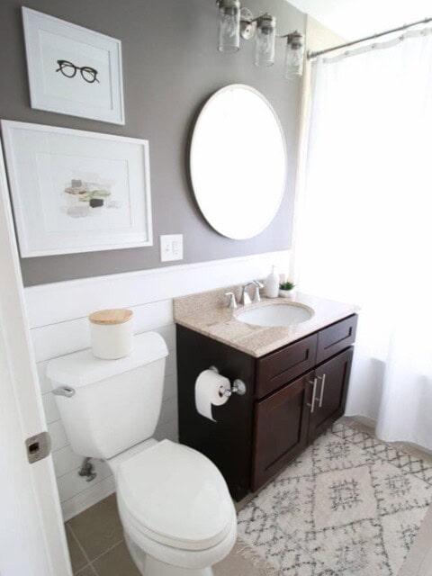 Displaying artwork over the toilet