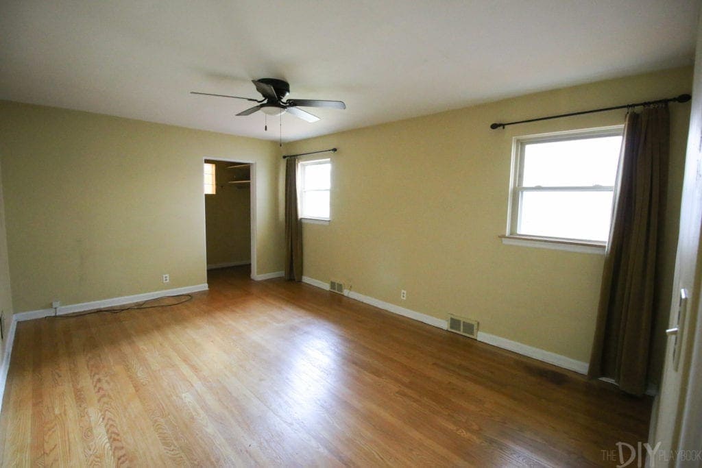 B's master bedroom on day one