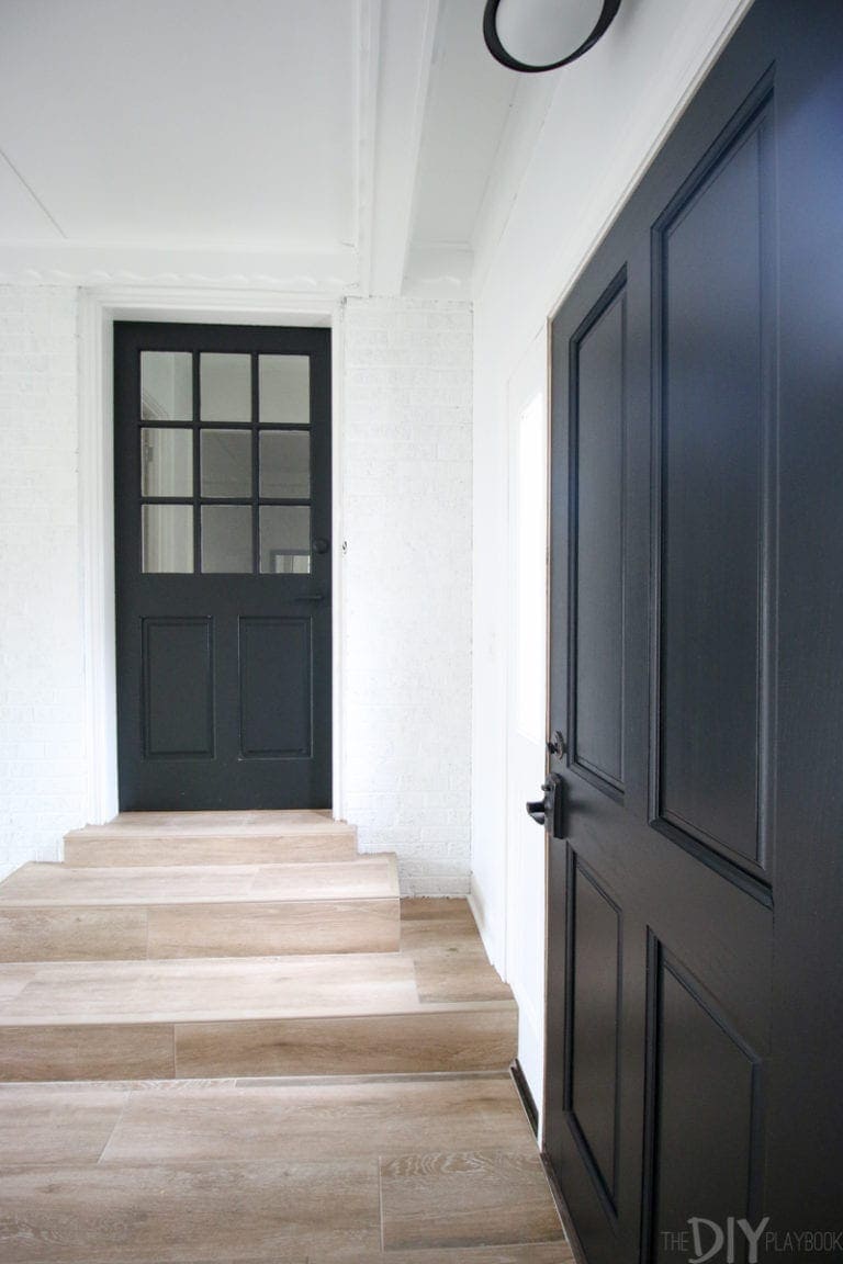 Mudroom Makeover: Faux Wood Ceramic Tile
