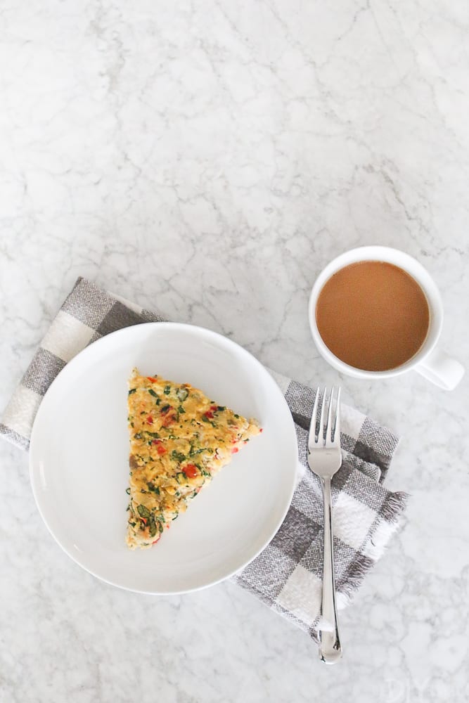 Roasted Pepper, Mushroom, & Pine Nut Frittata for Christmas Morning