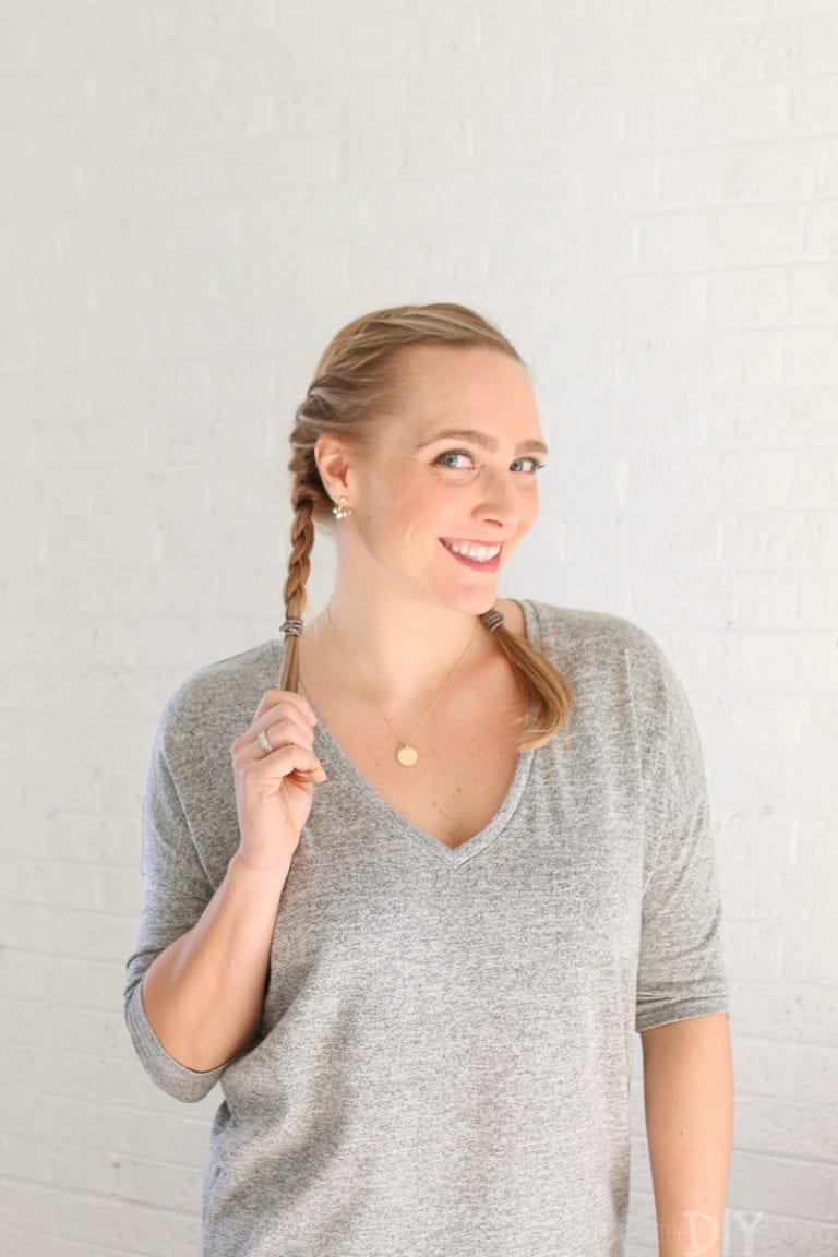 Simple Faux French Braid Hairstyle