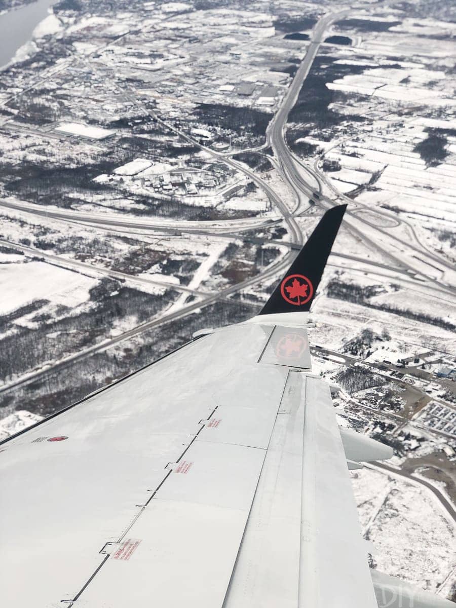 Flying Canada Air to Quebec City