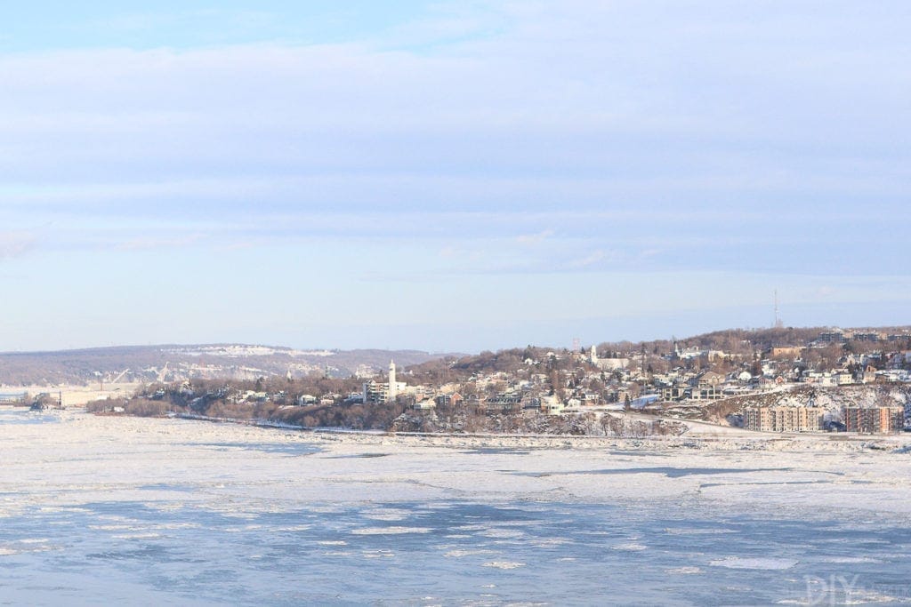 View from top of toboggan slide in Quebec City