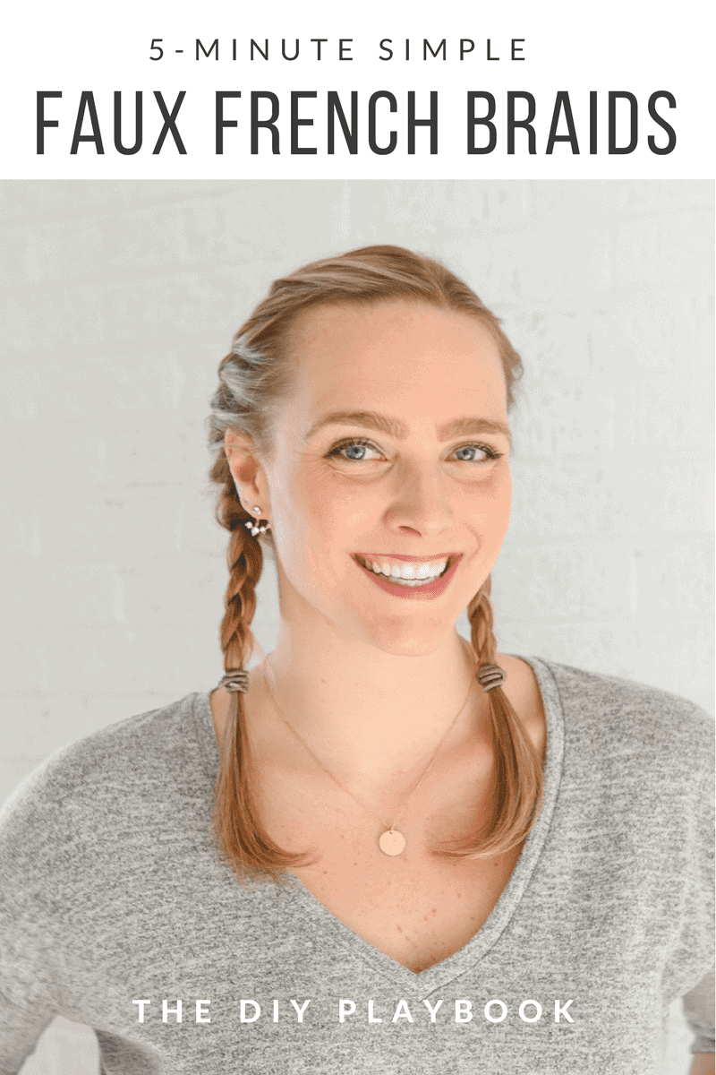 How to do a 5-minute simple faux french braid hairstyle.