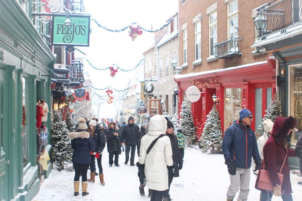 Snow filed streets in Quebec City