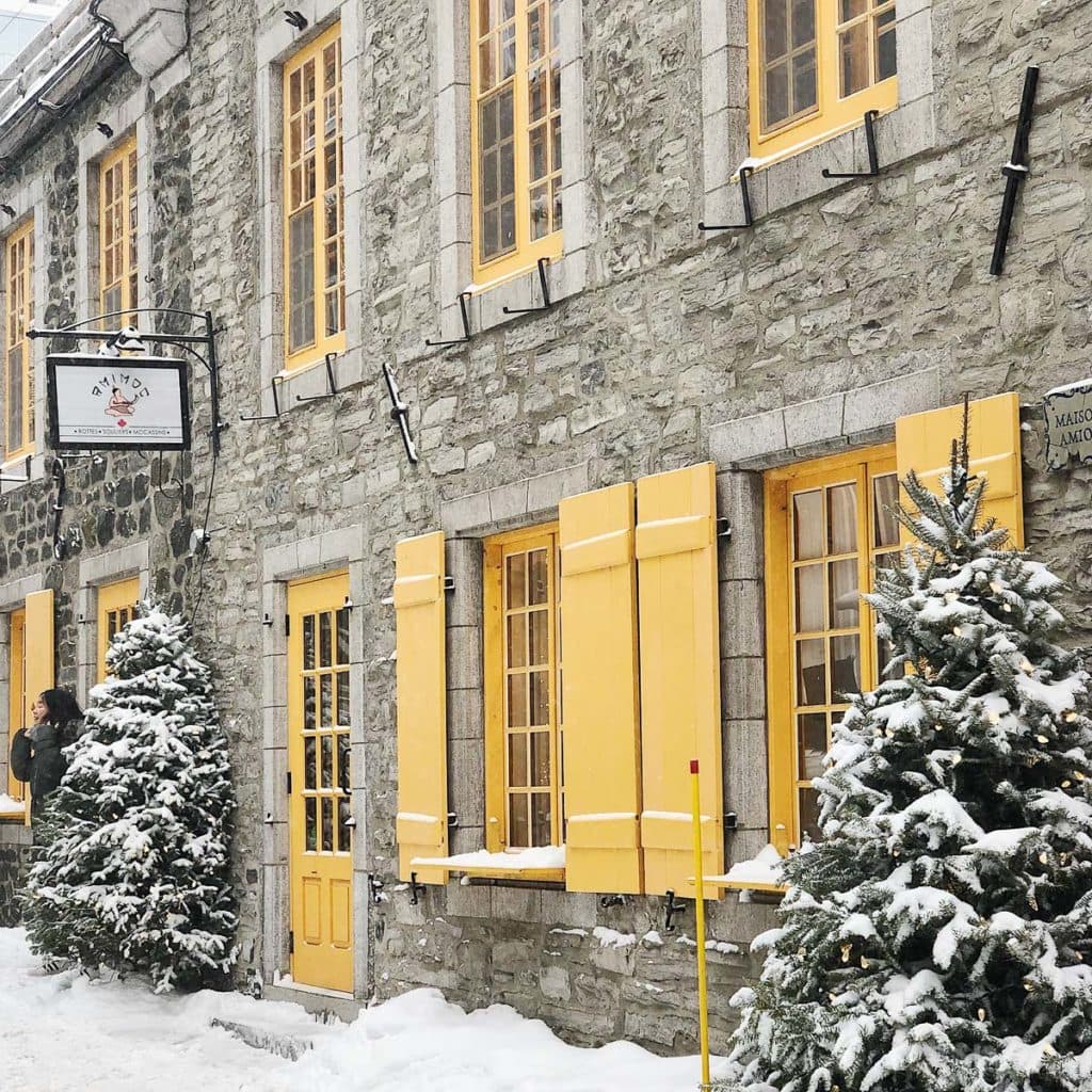 Christmas decorations in Quebec City