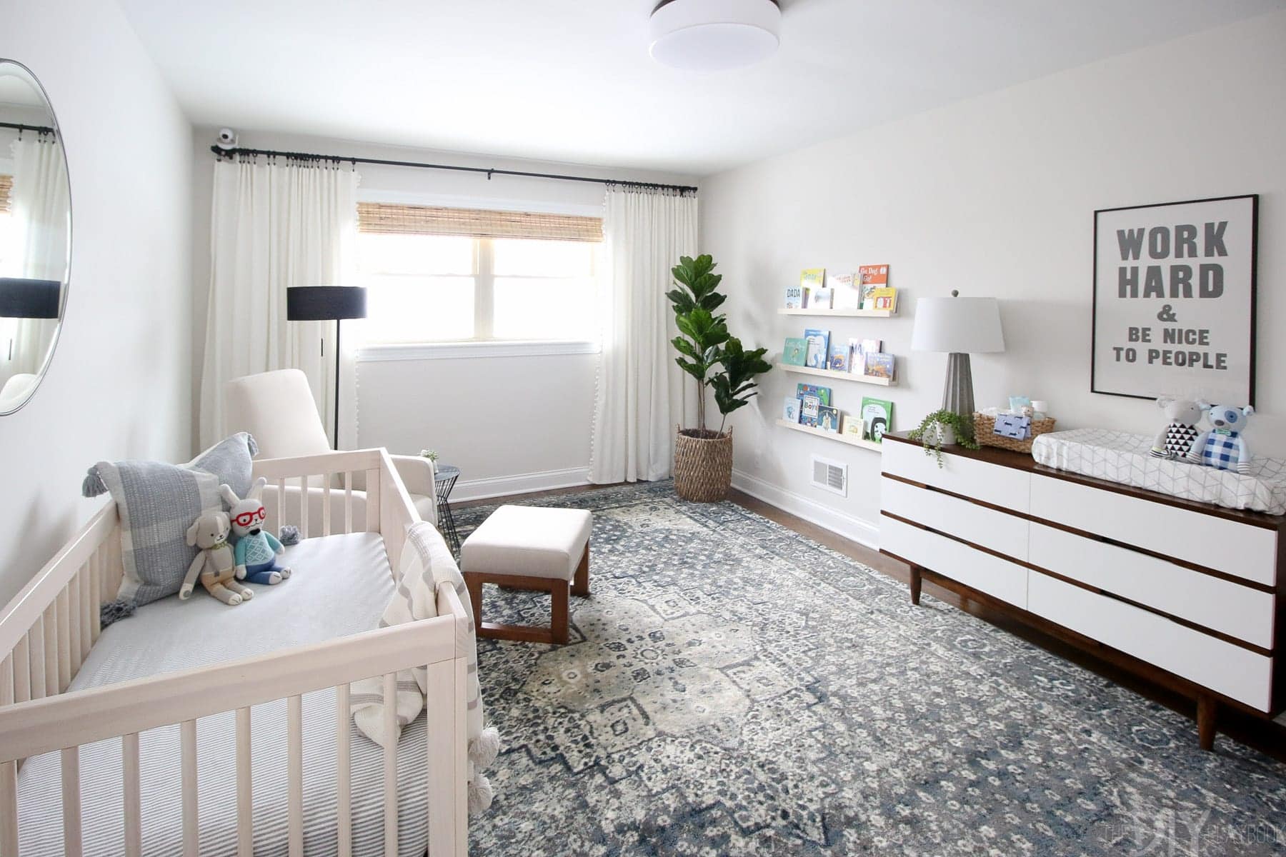 vintage inspired nursery rug for cheap