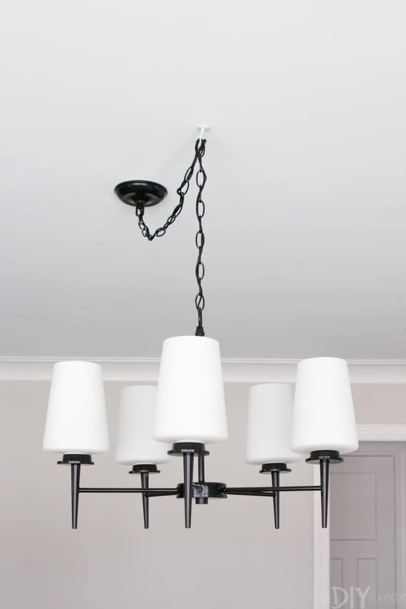 Adding a swag light to a dining room space