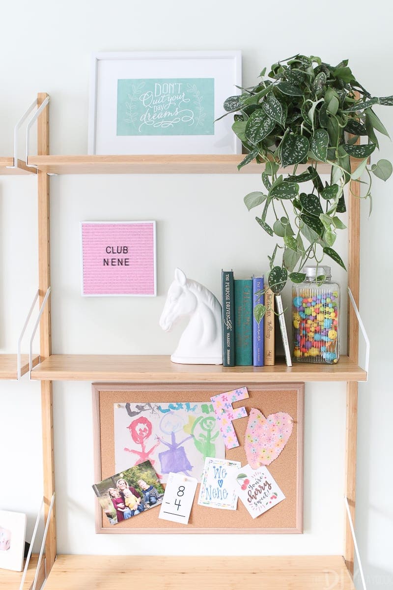Bulletin boards are a must in any kids' room because they can show off their creations