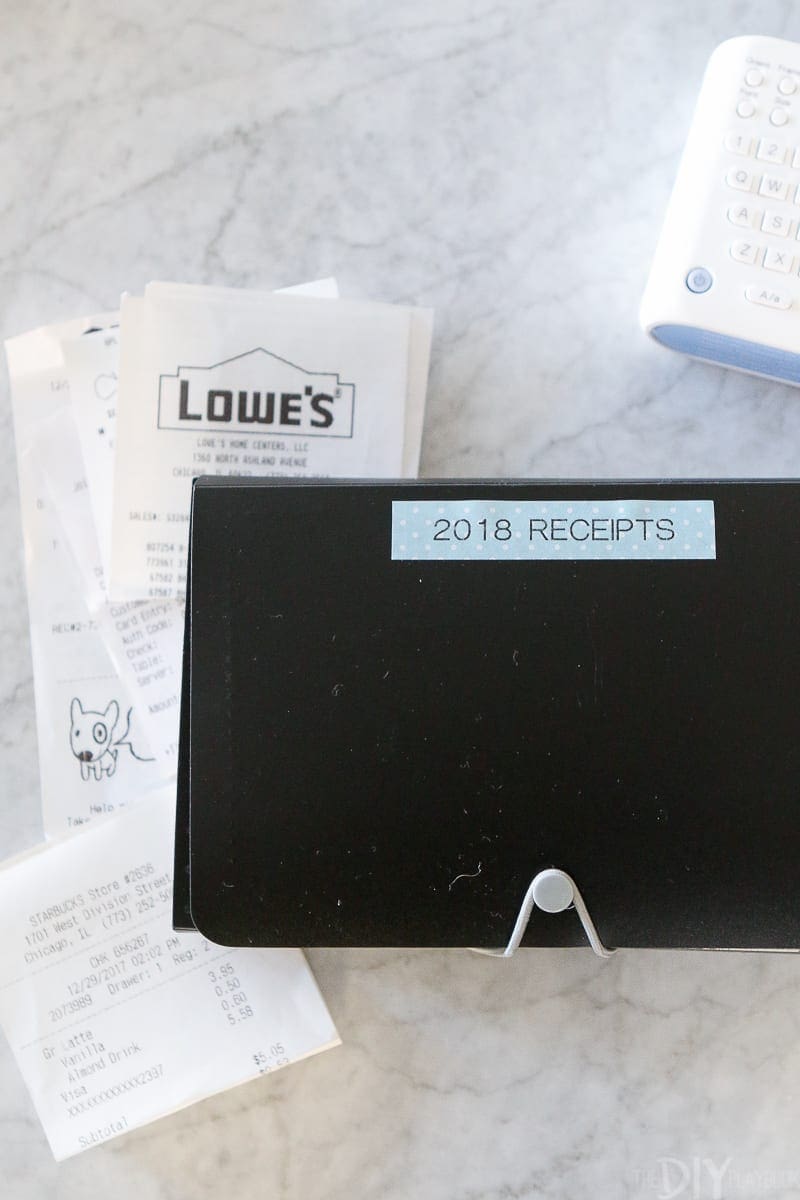 How to organize receipts