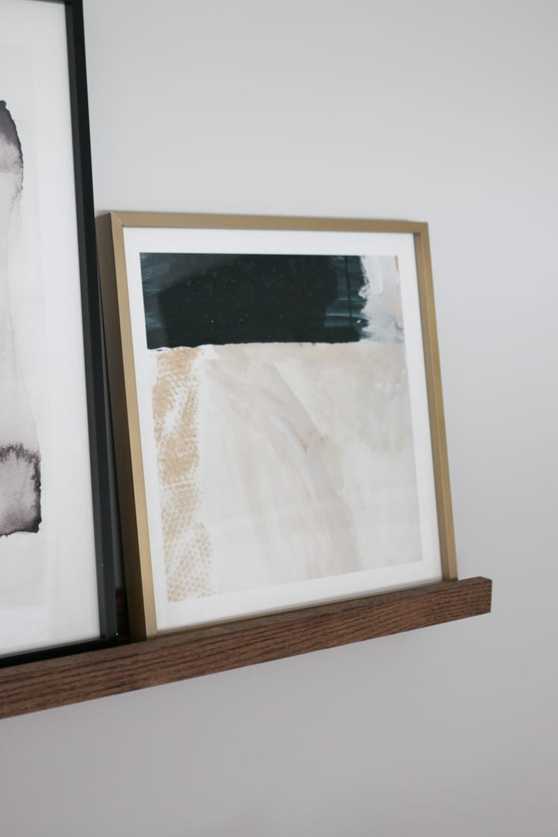 Abstract art from Minted in a brass frame