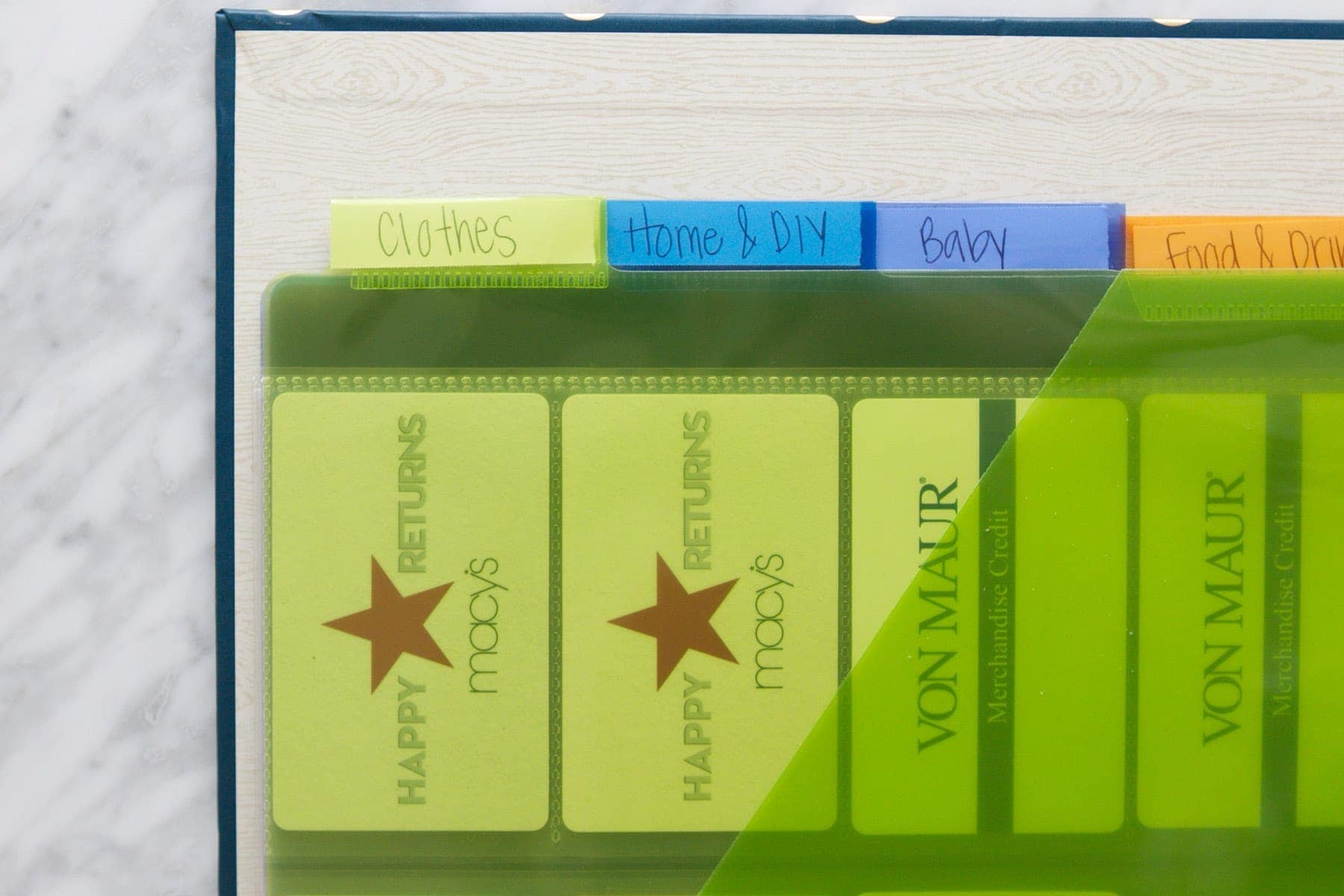 simple binder organization