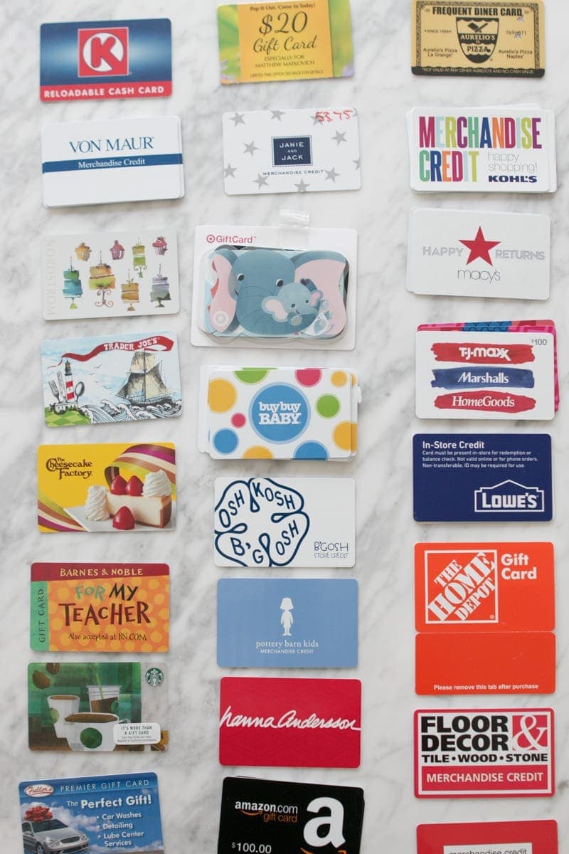 how to organize gift cards quickly