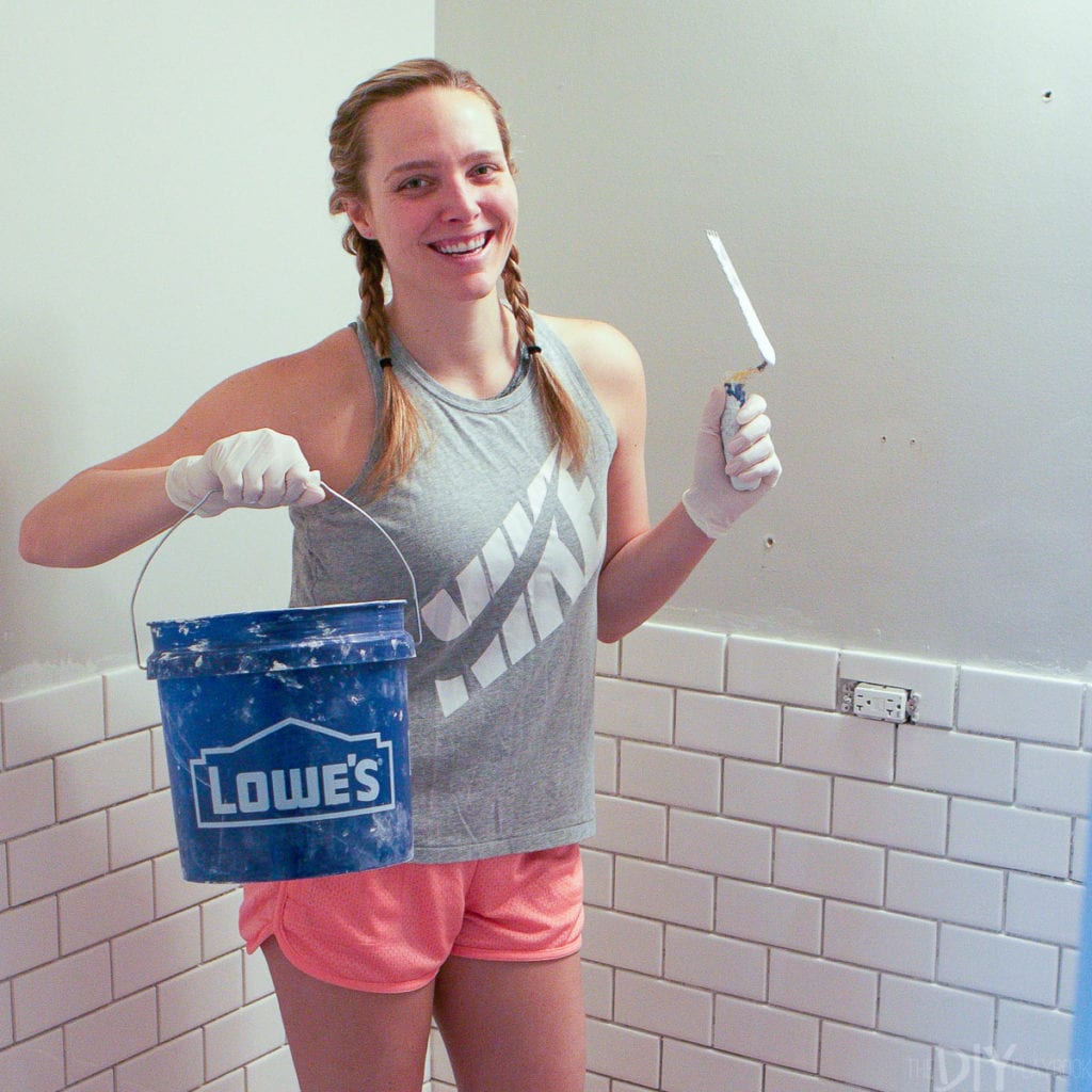 Wear gloves when installing subway tile to protect your hands