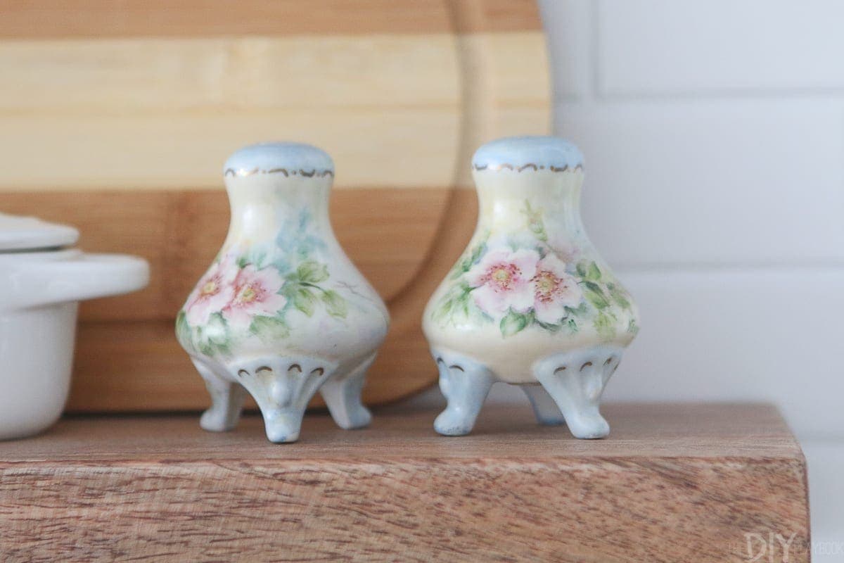 Hand painted salt and pepper shakers