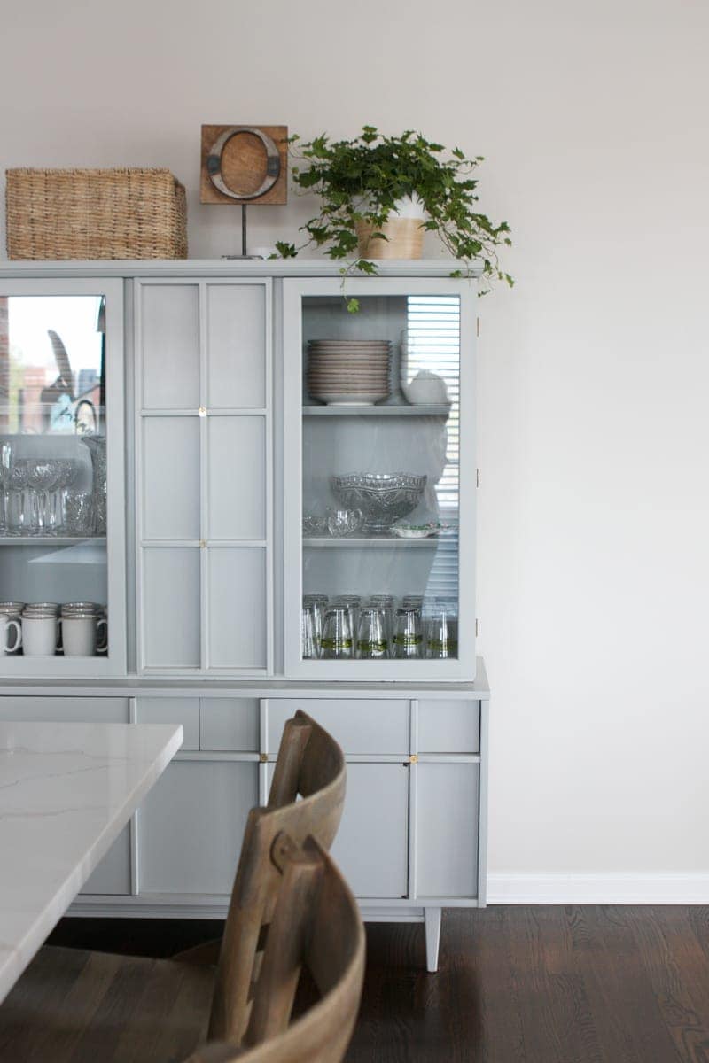 Store your dishes in a hutch off your kitchen