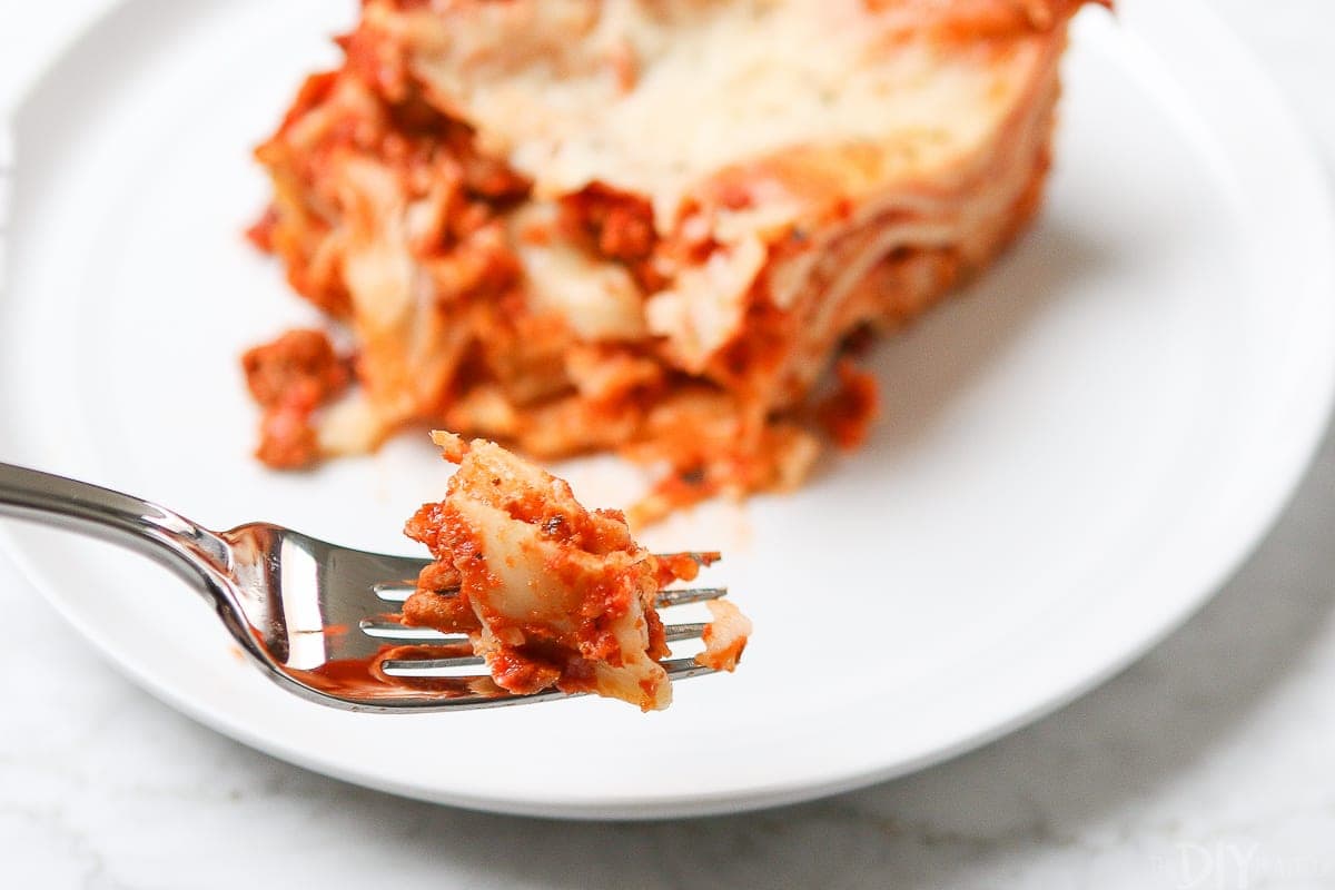 You'll want to take a bite of this family lasagna recipe!