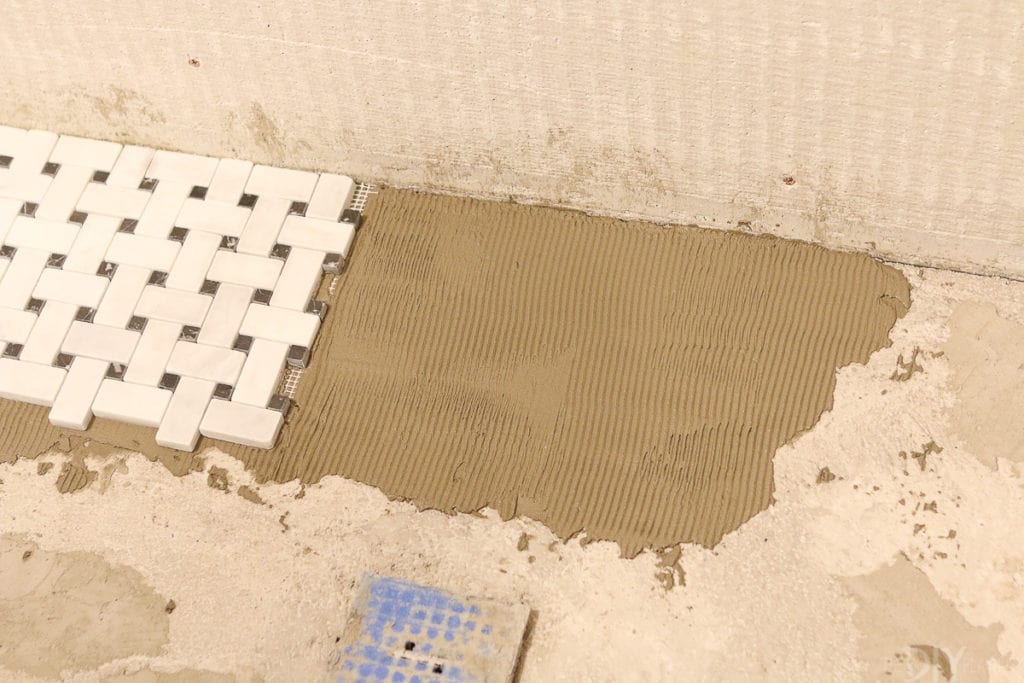 Make sure you use a thin layer of thinset