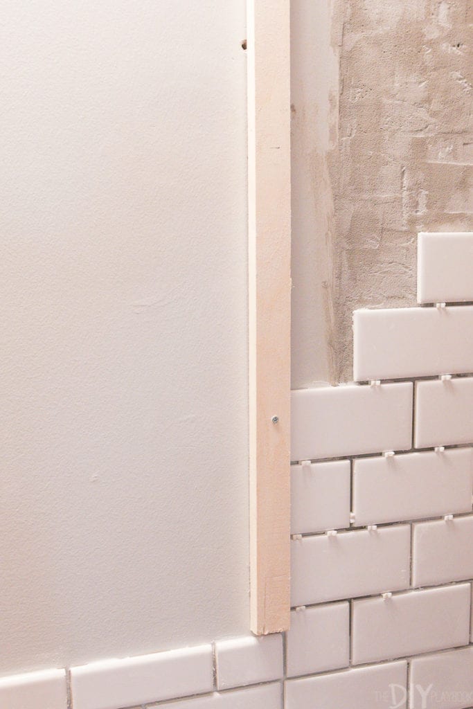 Figure out if you want to use bullnose tile to finish off your edges