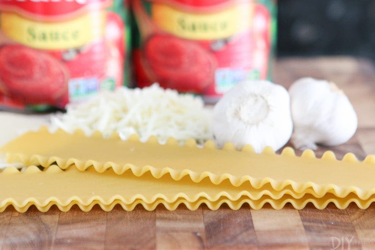 Lasagna noodles for a simple family lasagna recipe