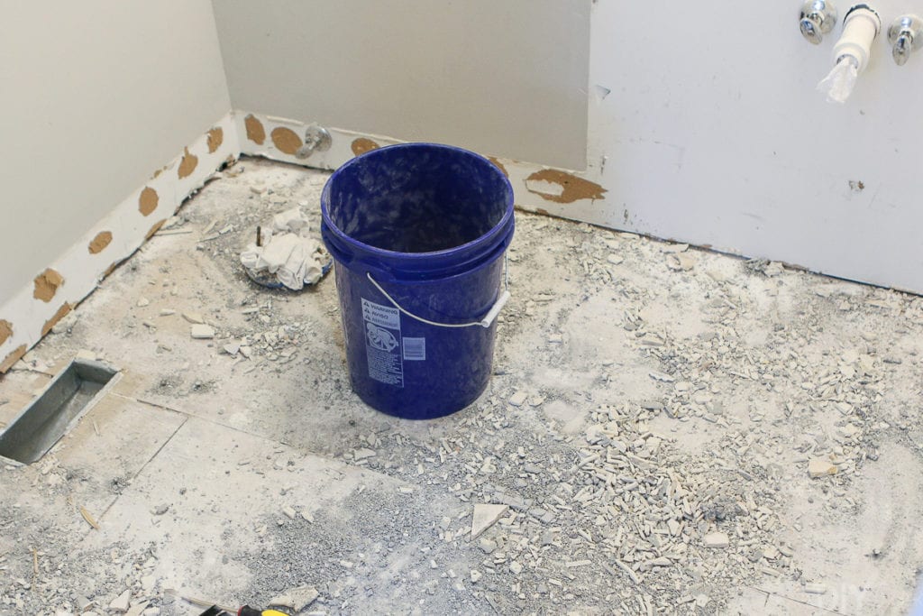 Demoing a bathroom renovation