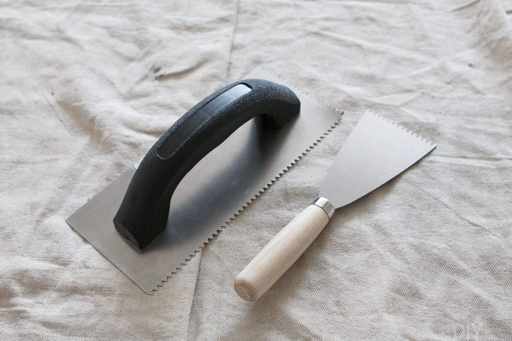 Use 3/16" trowels when applying the thinset