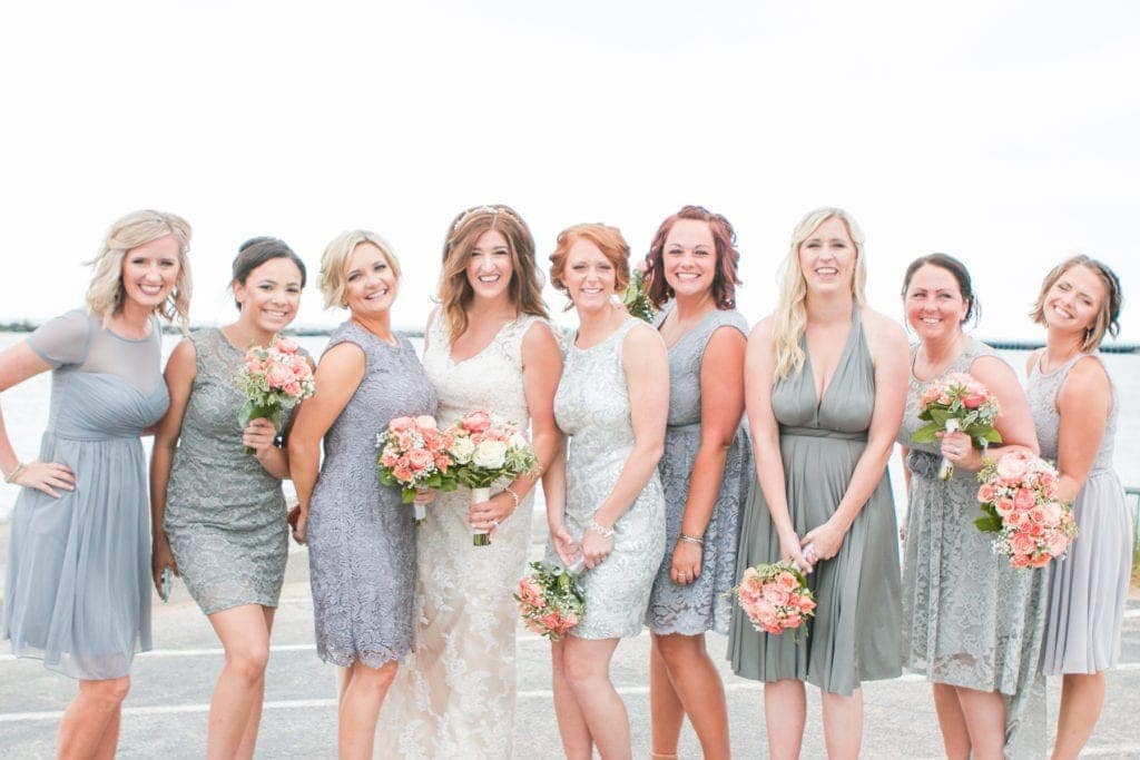 New Buffalo Wedding with Gray Dresses