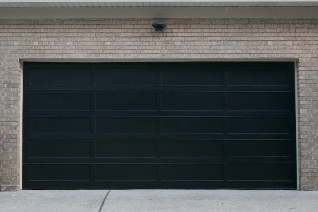 painting an old wood garage door black