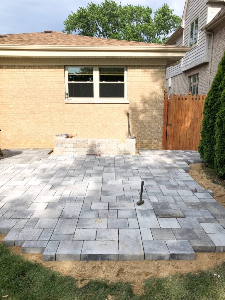 gray patio pavers
