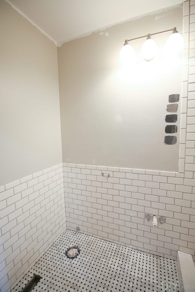 Light gray bathroom paint color before