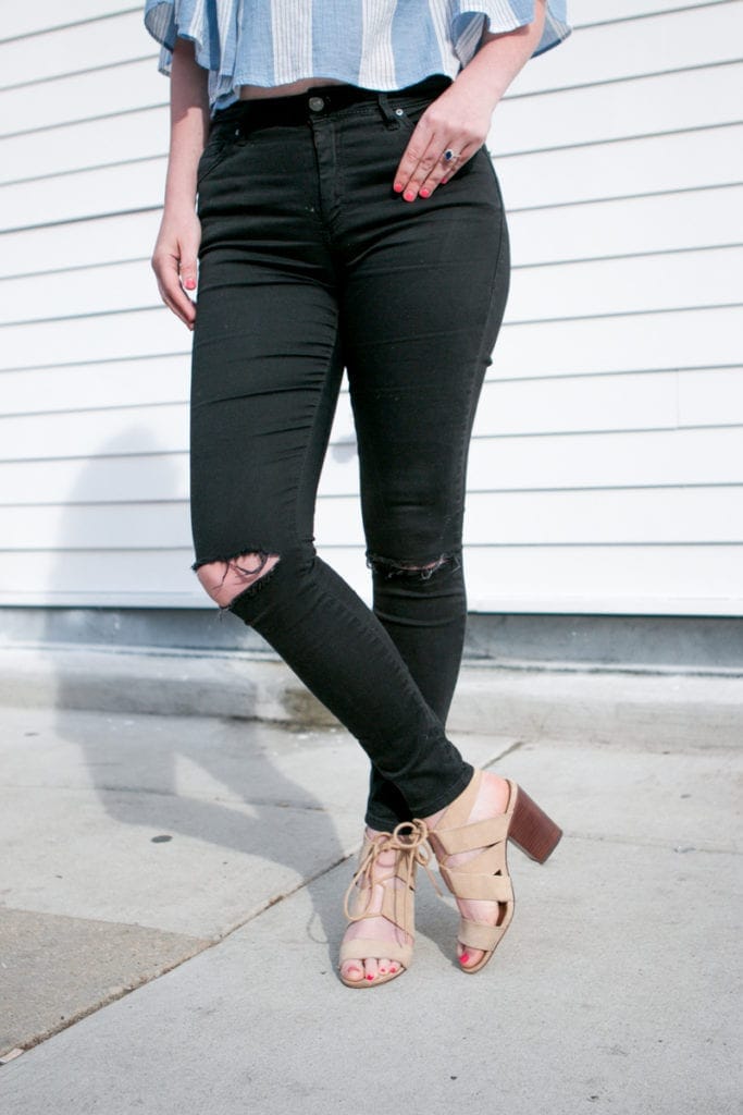 black ripped jeans from nordstrom