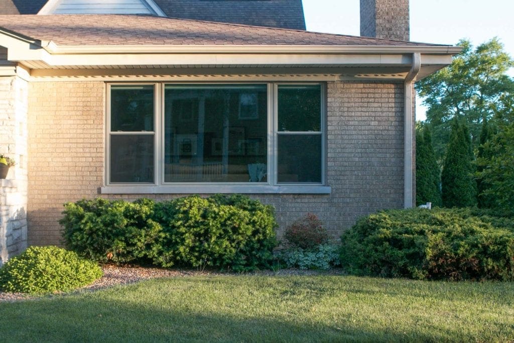 outdoor landscaping before makeover