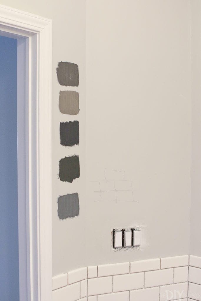 Be sure to put samples in multiple spots on your walls