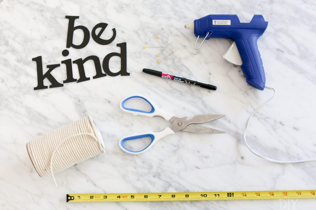 You don't need many craft supplies to create a wall pennant