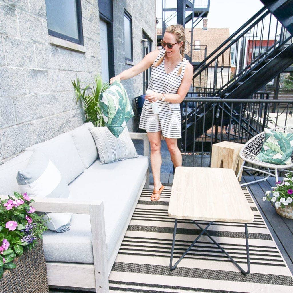 I spray my outdoor pillows with Febreze ONE to eliminate odors