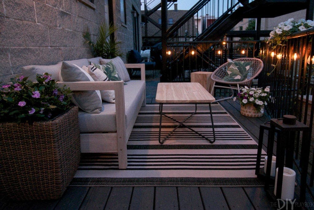 String lights create ambiance and a cozy environment