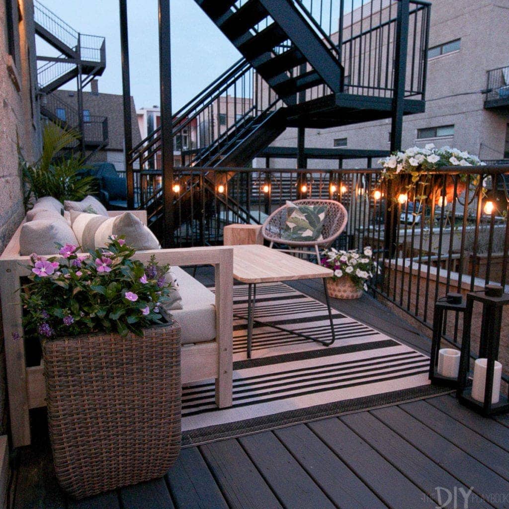 Add mood lighting to prep your patio for the summertime