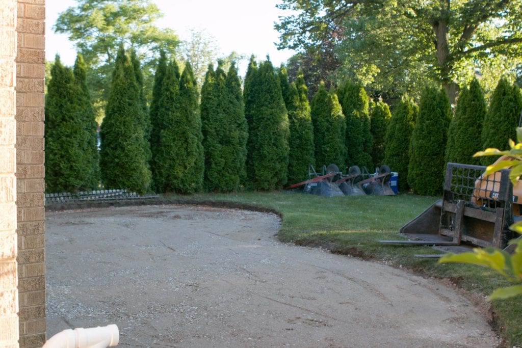 updating the patio with gravel and patio pavers
