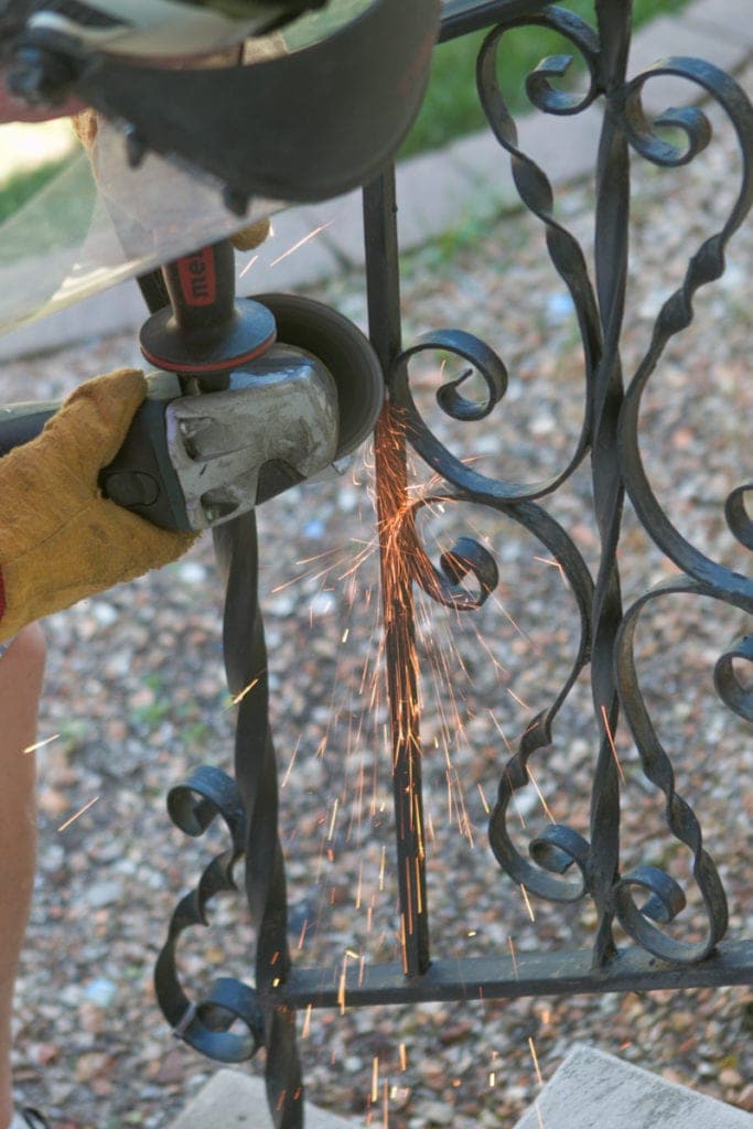 grinding down railing spirals