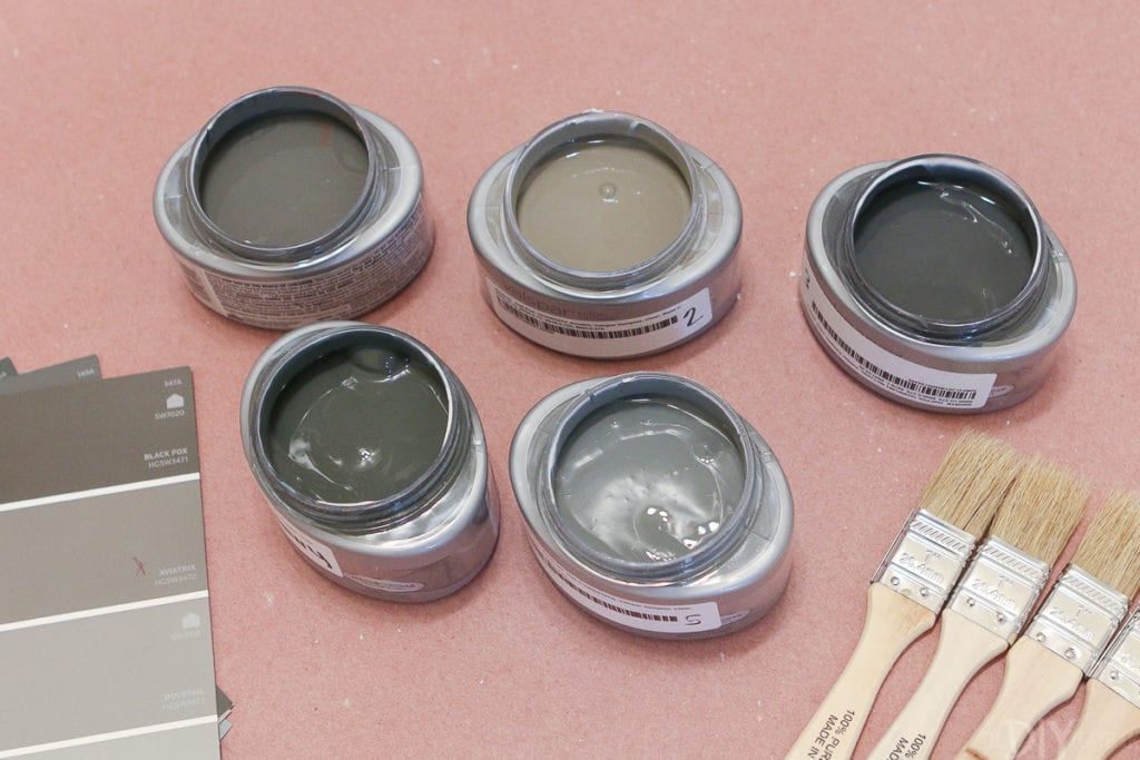 Buy small samples of paint before painting