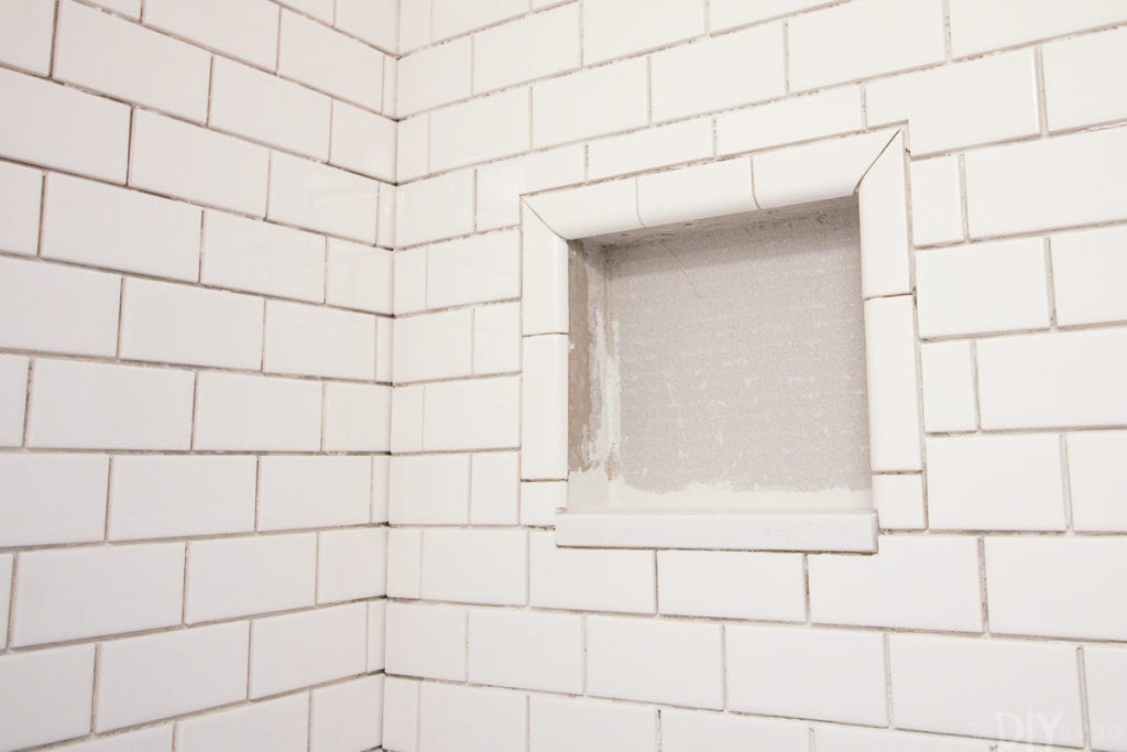Figuring out a shower niche with subway tile