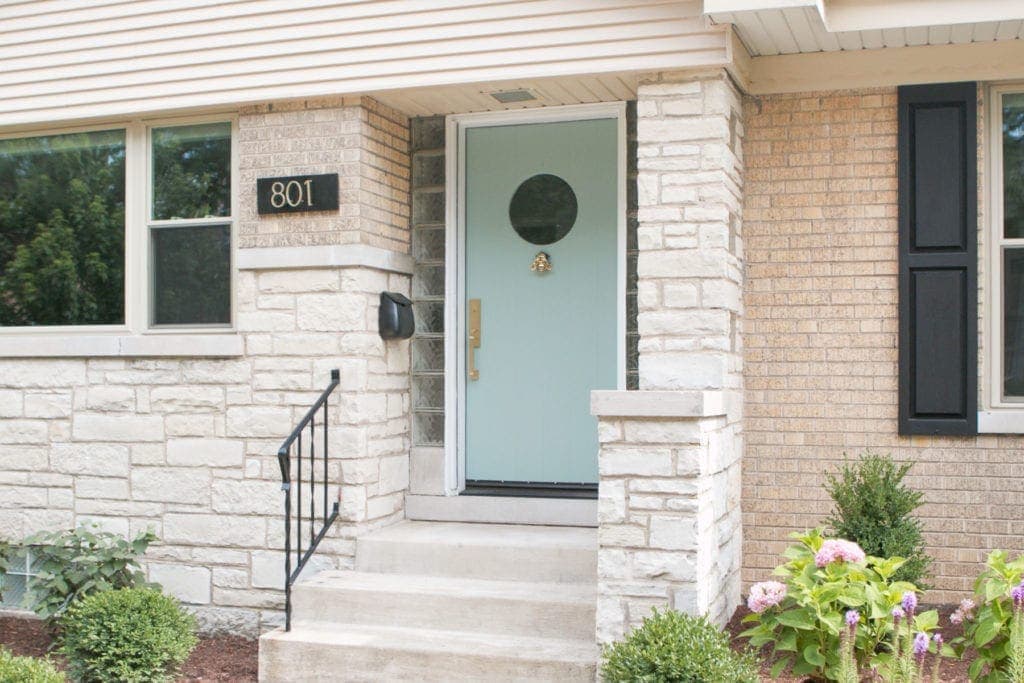 updating curb appeal with painted front door