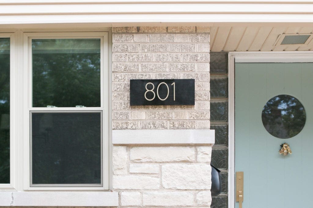 A new address plate to increase curb appeal