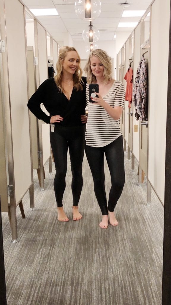 Black Spanx leggings from Nordstrom Anniversary sale 2018