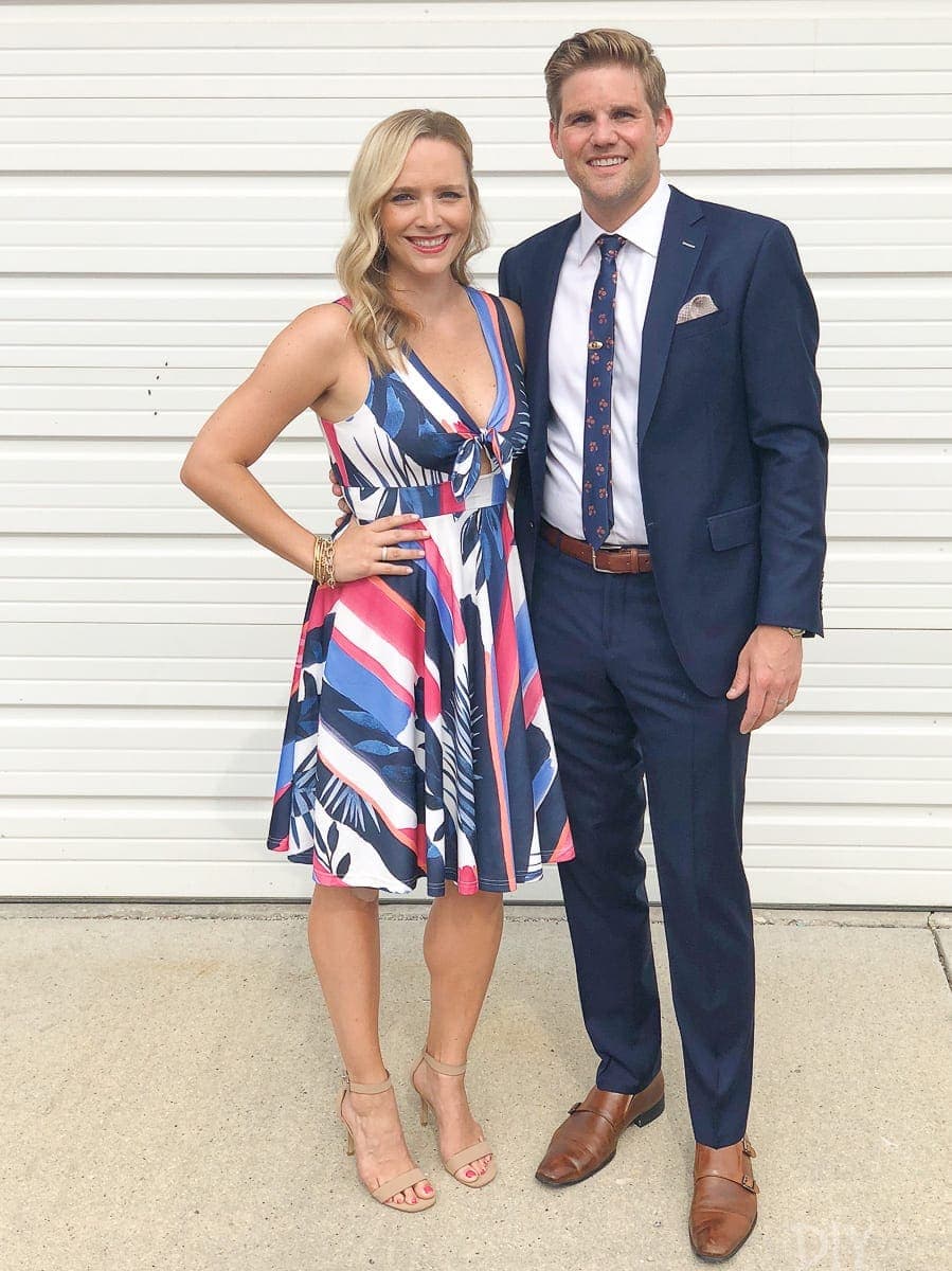 Casey and Finn wedding attire