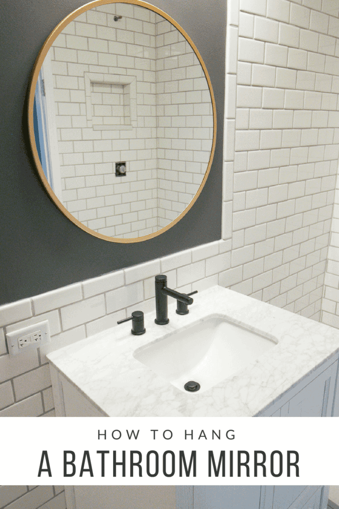 How to hang a bathroom mirror with an anchor and screw