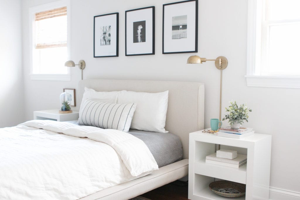 brass sconces for under $40 in the bedroom