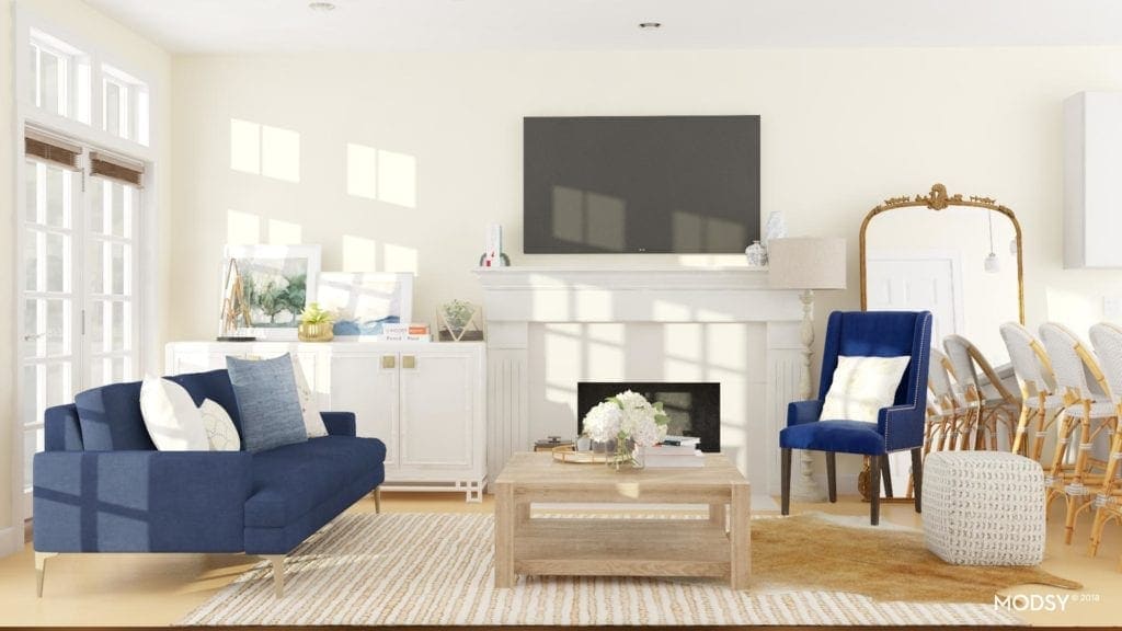 Using modsy for a living room layout