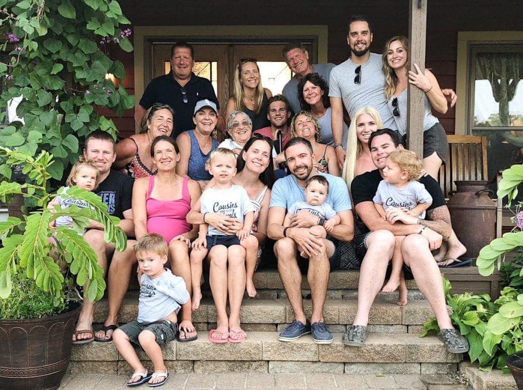Family reunion at bed and breakfast