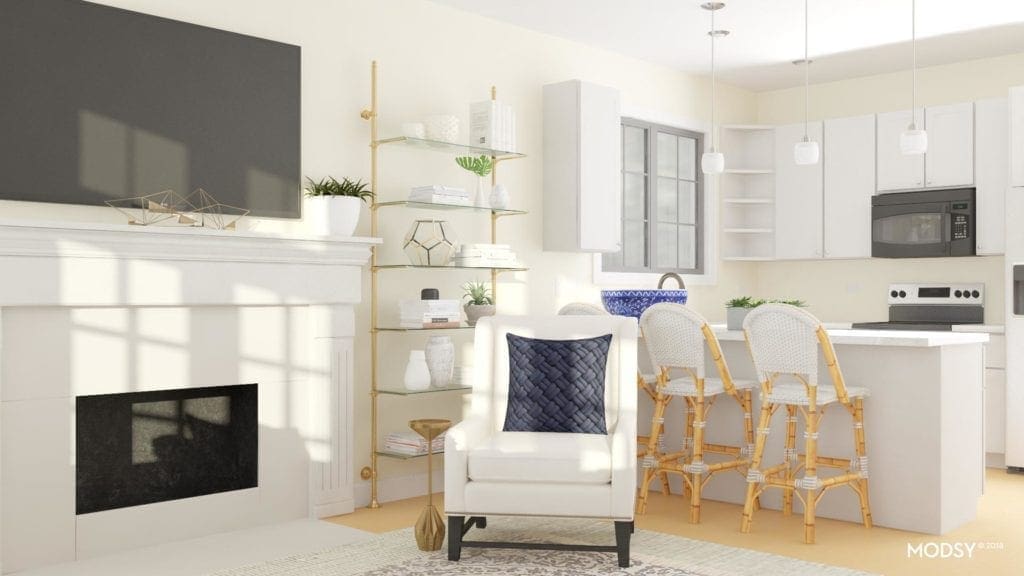 Using modsy for a living room layout